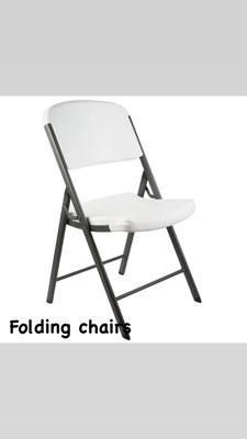 Plastic folding chairs