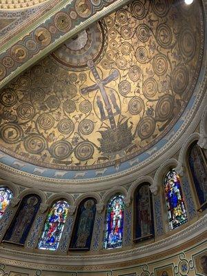 Interior of St Clement, the tree of life