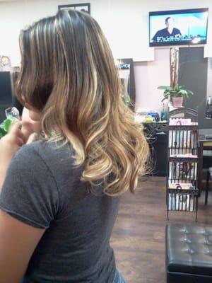 Peek a boo Ombre ..color and highlights