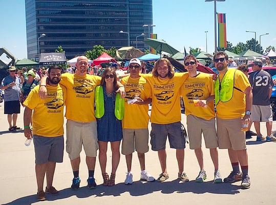 Members of Team SBS Colorado volunteer at Rolling Dreams for the area's Chamber of Commerce