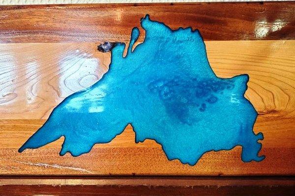 Beautiful Great Lakes epoxy and Wood