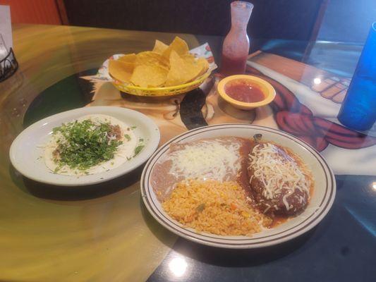 Chili Rellano lunch and a beef taco (Taco Tuesday!)