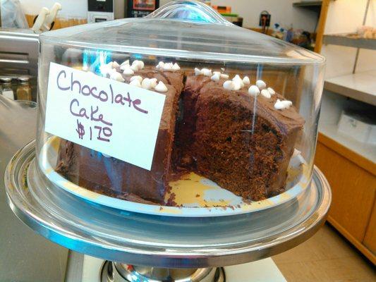 Chocolate cake with white chocolate chips!!!!