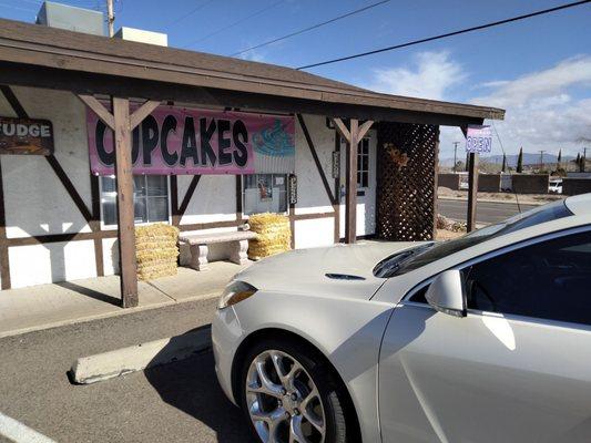 Front of her store