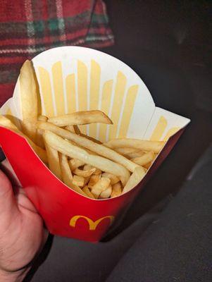 "large fries" What a rip off