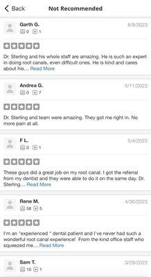 There are lots of reviews that Yelp won't put on our main page. Check them out