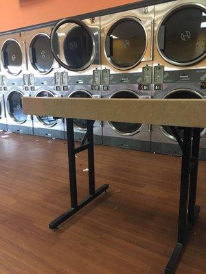 Inside view of laundry mat