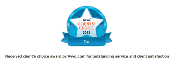 Received client's choice award by Avvo.com for outstanding service and client satisfaction