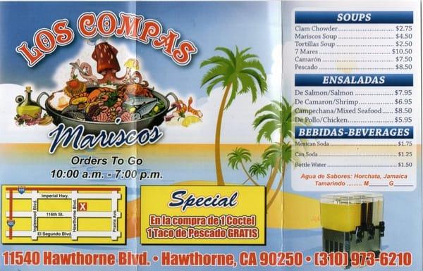 Los Compas - Front of Menu