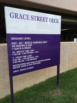 Ground level pay-by-space parking information