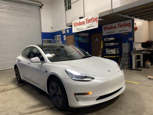 Tesla Windows Tinted