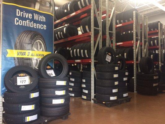 Lots of tires, but most are available online