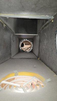 Inside a duct