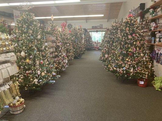 Lots of themed trees! They even have an entire tree dedicated to unicorns.