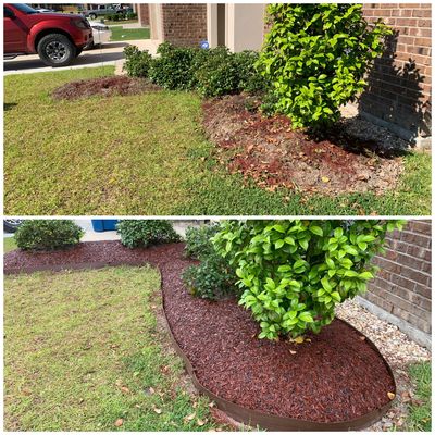 Bonded rubber mulch