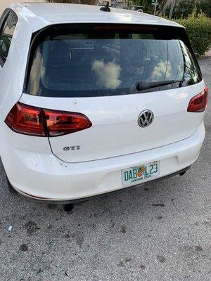 2015 VW Golf two door hatchback Back Glass Replacement