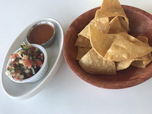 Complimentary Chips and Salsa for Breakfast. Love it :)