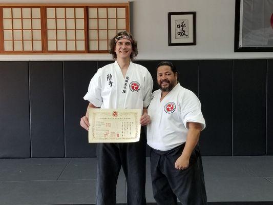 Kyoshi Wuenstel 7th Dan awarded at Renshi Manny Agosto's annual seminar.