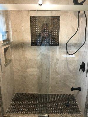 Marble shower job