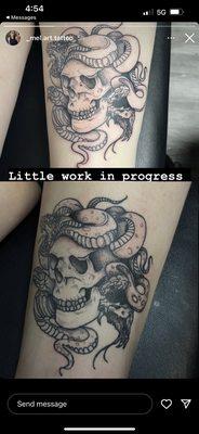 First session on top, second session on bottom