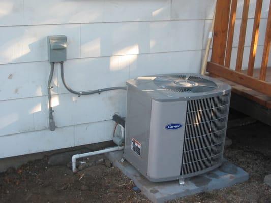 Condenser in the back of the home