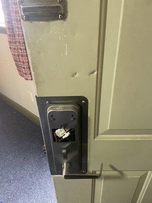 broken door that never locked or worked.