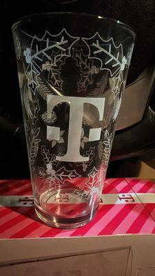 T-Mobile Tuesday's holiday glass.