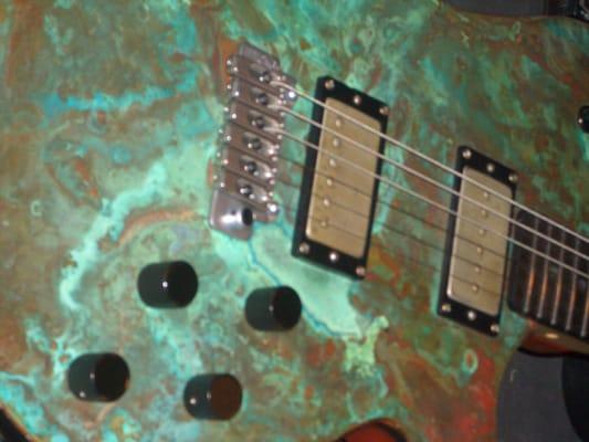 Tarnished copper top Hoertt custom guitar