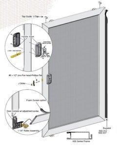 36″x94″ Unassembled Economy Sliding Screen Door www.bestcustomscreens.com