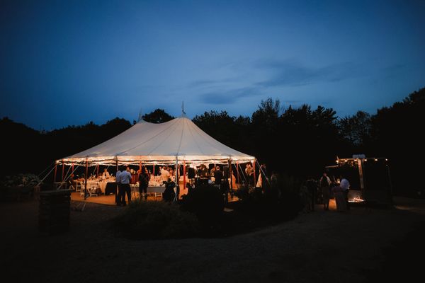 Our Sailcloth tent looks beautiful at night!