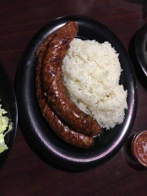 Sausage with sticky rice