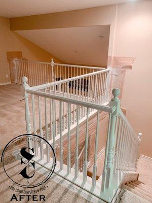 Stair Rail Refinishing