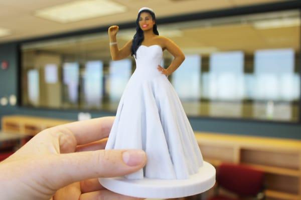 3D-printed cake toppers! Nothing tops your cake better than a figurine that's actually you.