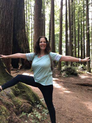 Soaking in the redwoods