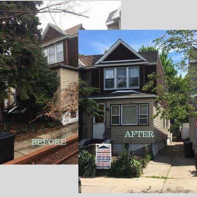 roof before and after.