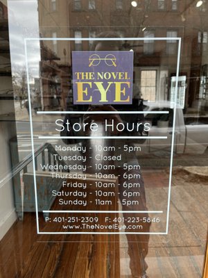 Store Hours Signage