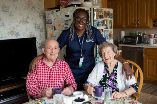 Home Health Aide preparing breakfast for her patients