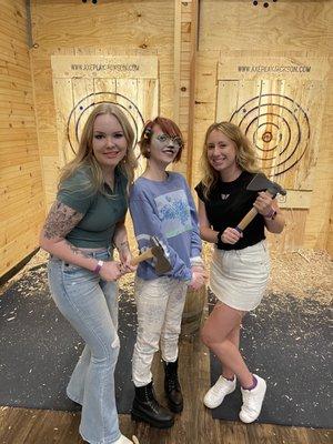 Angel is the best Axe Throwing guide!