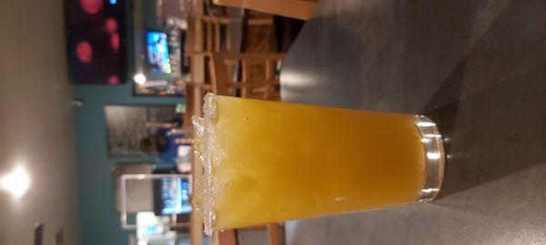 Can't get this photo upright. This was a very tasty mango margarita.