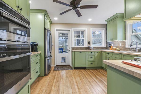 Custom kitchen and mudroom remodel in Craftsman-style home Springfield, IL.