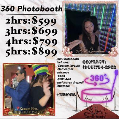 360 photobooth specials