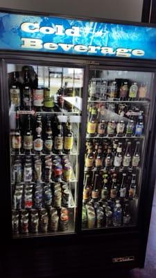 Single craft beers to choose from.