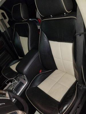 Leather Seats after being dyed