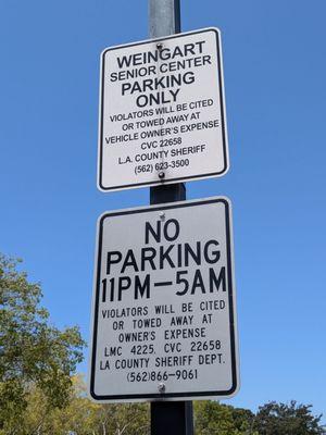 Parking signs