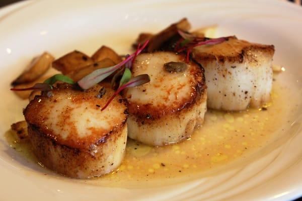 Scallops flown in from Maine! This was one of the best lunches ever at teh Culinary Cafe.