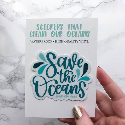 Charitable Save the Oceans  Sticker