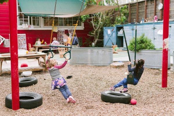 The schoolyard at One Fifty Parker Avenue School