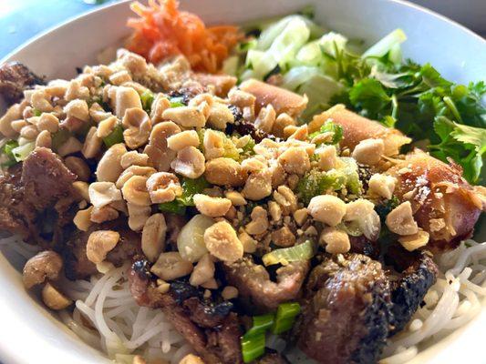 N3. Grilled Pork and Egg Roll Noodle Bowl