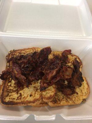 French toast platter with bacon! Yum!