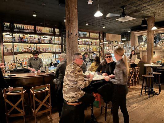 Seating near the bar